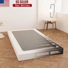 Sturdy Metal Bed Box Spring W/ Easy Assembly Squeak Resistant Fabric Cover New