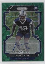 2021 Panini Prizm Rookie Green Scope Prizm Auto 47/75 Jabril Cox #394 Auto 2k3