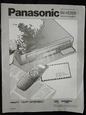 PANASONIC NV-HD90B VCR Video Recorder Instruction Book User Guide Owners Manual