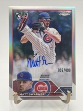 MATT SWARMER RC 2023 TOPPS CHROME UPDATE AUTOGRAPH /499 REFRACTOR ROOKIE AUTO