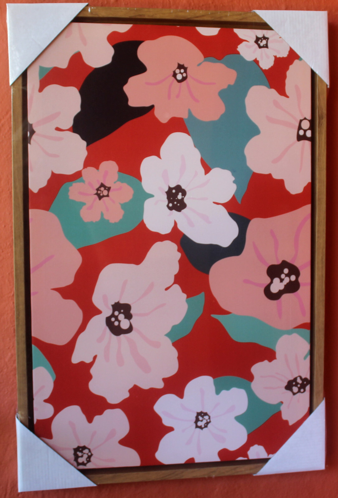 Gorgeous Abstract  Flower Design on Framed  Canvas   BRAND NEW