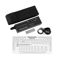 Jewelers Diamond & Stone Estimator Gauge Diamond Selector Tester Tool Loupe