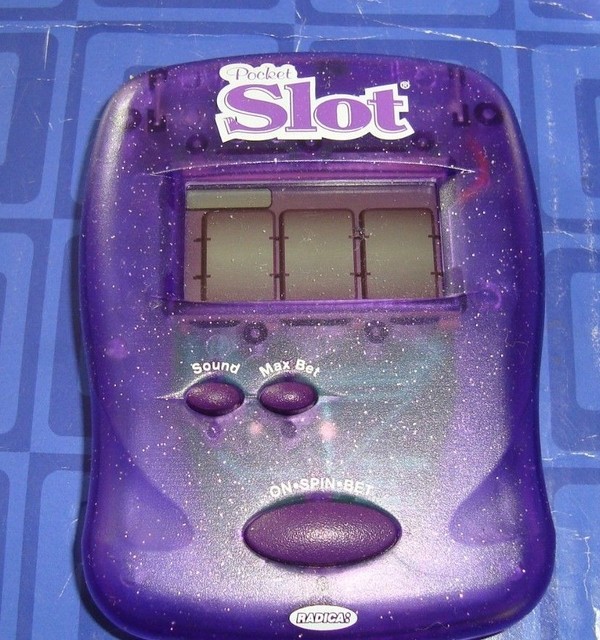 POCKET SLOT ELECTRONIC HANDHELD TRAVEL GAME RADICA PURPLE Slots eBay