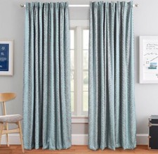 Heavy Jacquard Ready Made Luxury Curtain Fully Lined Pencil Pleat Free Tiebacks