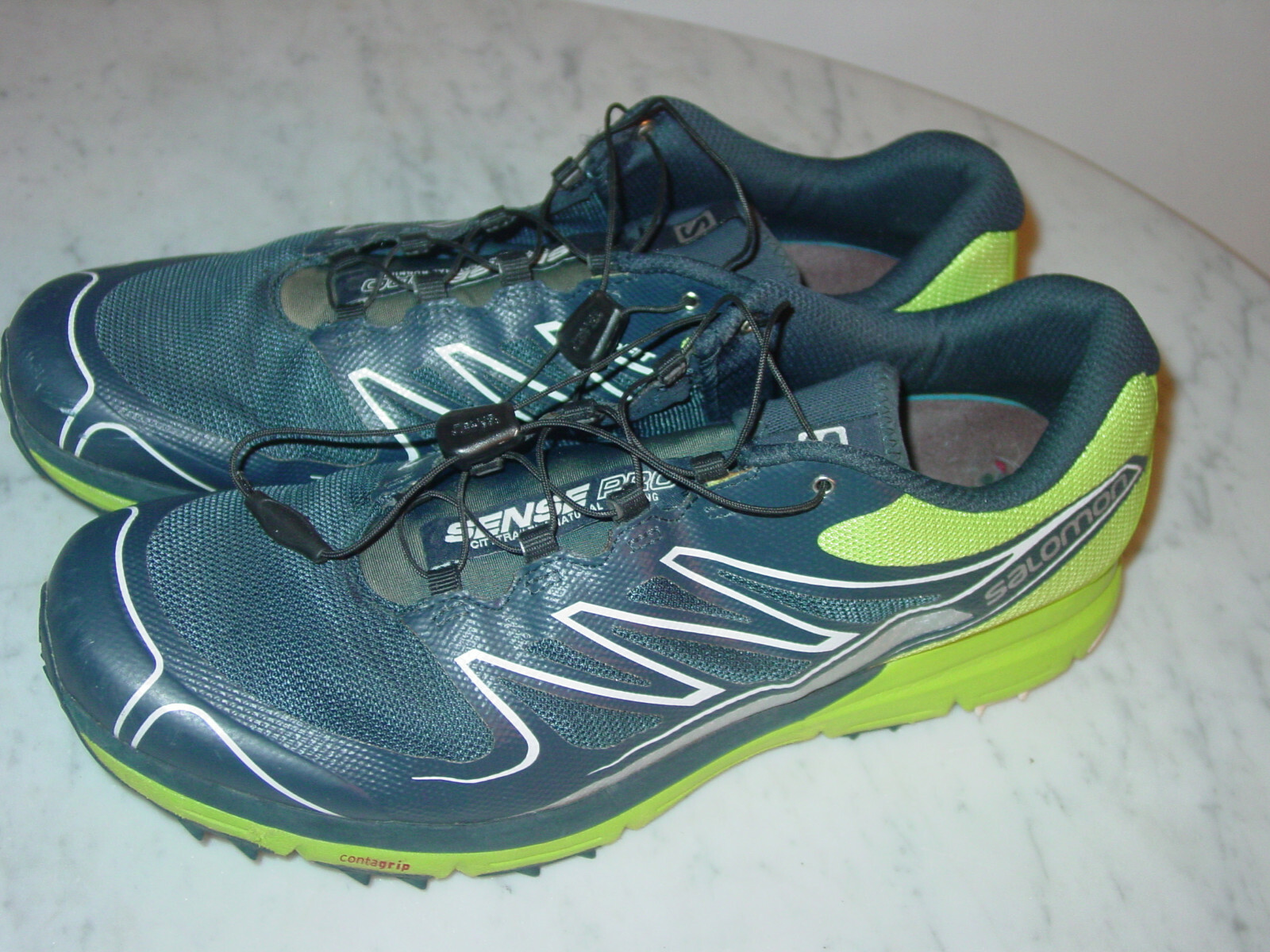 Scarpe da trail running 2015 Salomon Sense Pro City 375985 blu verdi! Taglia 14