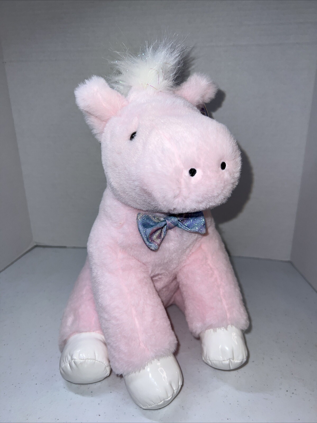 Peluche FAO Schwarz Sparklers Wear & Share 12" rosa pony peluche senza cappello orecchie