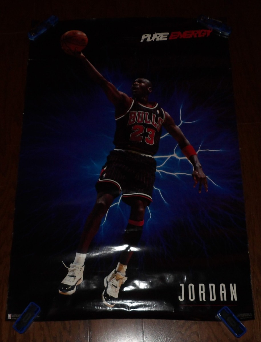 Vintage Michael Jordan Chicago Bulls Poster Promo Pure Energy 1996