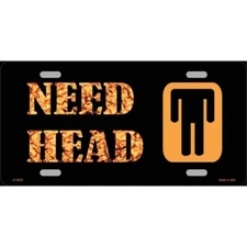 MINI Size 4"x2.2" License Plate Metal Sign for Home Need Head