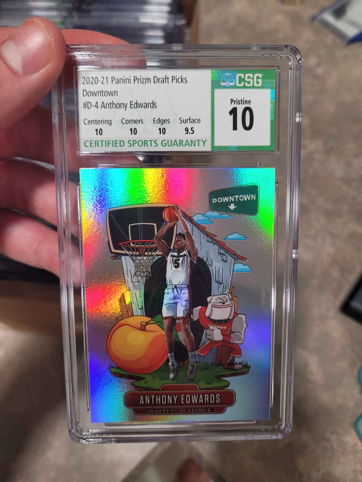 2020-21 Panini Prizm Draft Picks - Downtown #D-4 Anthony Edwards (RC)