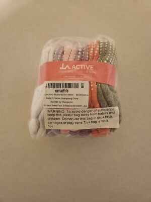 La Active Non Slip Grip Ankle Socks 6-12 Months 6 Pair Set