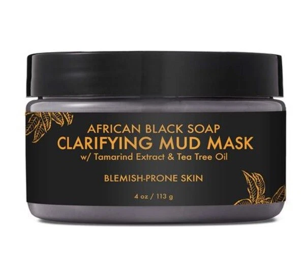 Shea Moisture African Black Soap Clarifying Mud Mask With Tea Tree Oil 4oz - Image 2 of 4