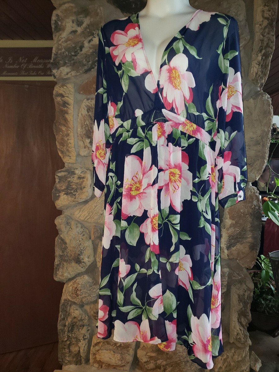 IMPULSIVE Women's Floral Sheer Dress GOWN SLIT FRONT W/ ATTACHED SHORTS ~3086~ IMPULSIVE Women's Floral Sheer Dress GOWN SLIT FRONT W/ ATTACHED SHORTS ~3086~
