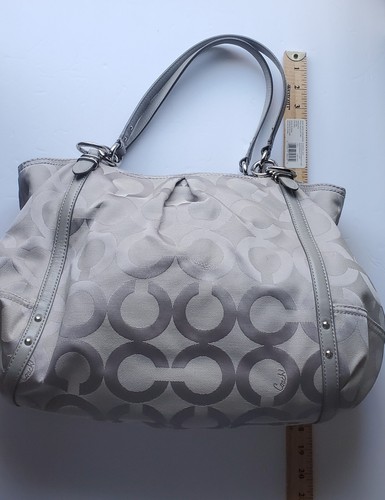 Coach Signature Collection Hobo Large Bag (Silver) - Picture 12 of 24