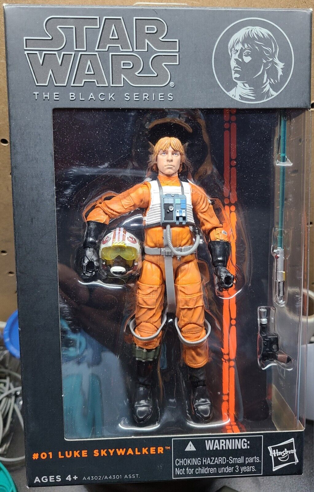 Star Wars The Black Series 6" Luke Skywalker X-Wing Pilot # 01 Orange Line