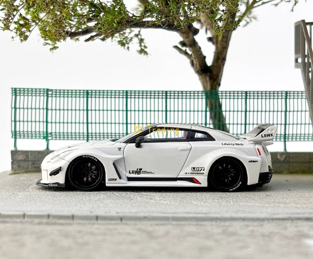 ミニカー LBWK GT-R White ZD CM 1:64 White GTR R35 35GT-RR LBWK Racing Sports Model