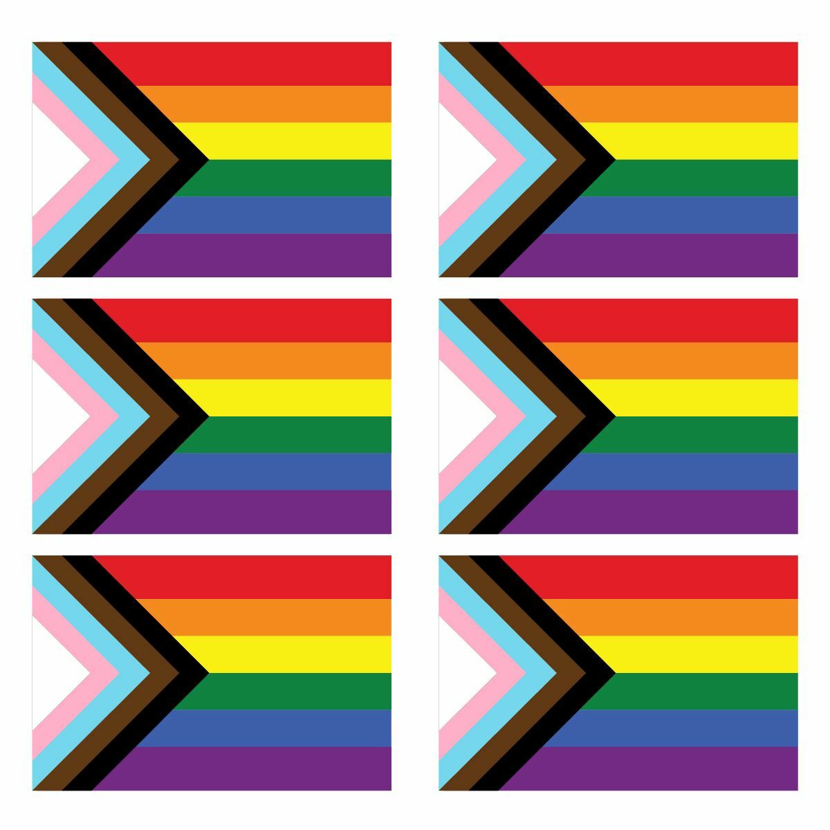 294 Pride Flags Glossy LGBT Stickers 1inch across rectangle labels