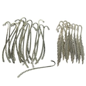 50x Bronze Metal Hollow Feather Charms Pendants Jewelry Making Findings