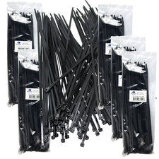 NEW BLACK 500 PCS. 12 INCH ZIP TIES NYLON 52 LBS UV WEATHER RESISTANT WIRE CABLE