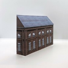 Card Low Relief OO Gauge Industrial Building 1/76 Scale 4mm model railway I32