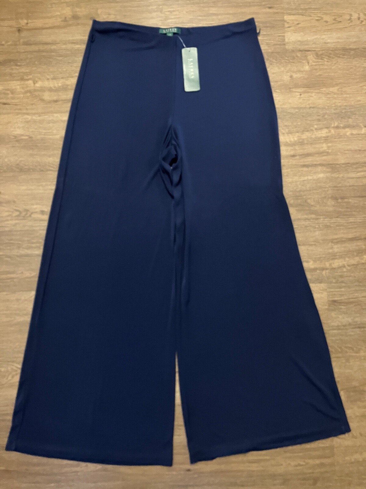 100percent Authentic Ralph Lauren Wide Leg Trousers Size L 16/18 RRP USD 119.00 image 2