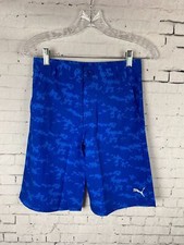Puma Shorts Size 10 Boy's Blue Quick Dry Active Casual Board Beach NEW A96
