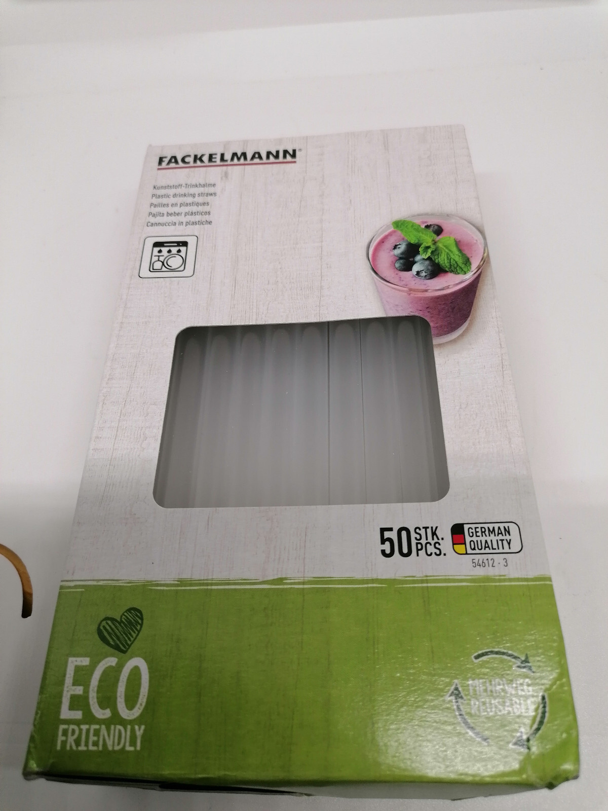 Fackelmann Mehrfarbig Trinkhalme Mit Bürste Eco Kunststoff 5-Teilig Küchenhelfer - Image 2
