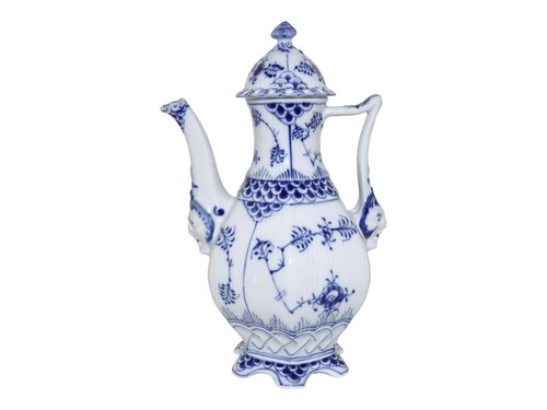 Porcelain Child Coffee Pot Set Hutschenreuther Cobalt Blue Gold