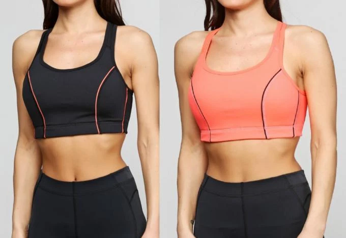 2 x TOP DONNA SPORTIVO IMBOTTITO LEPEL SPORT REGGISENO SOSTEGNO