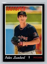 2019 Topps Heritage Minor League #158 Peter Lambert Black Border #/50