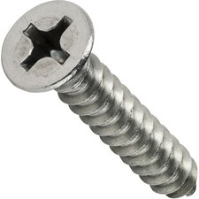 #2 x 3/8" Phillips Flat Head Sheet Metal Screws Stainless Steel Qty 50
