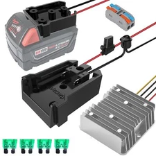 DC Power Converter and Power Wheel Adapter with Fuse&Switch for Milwaukee 18V...