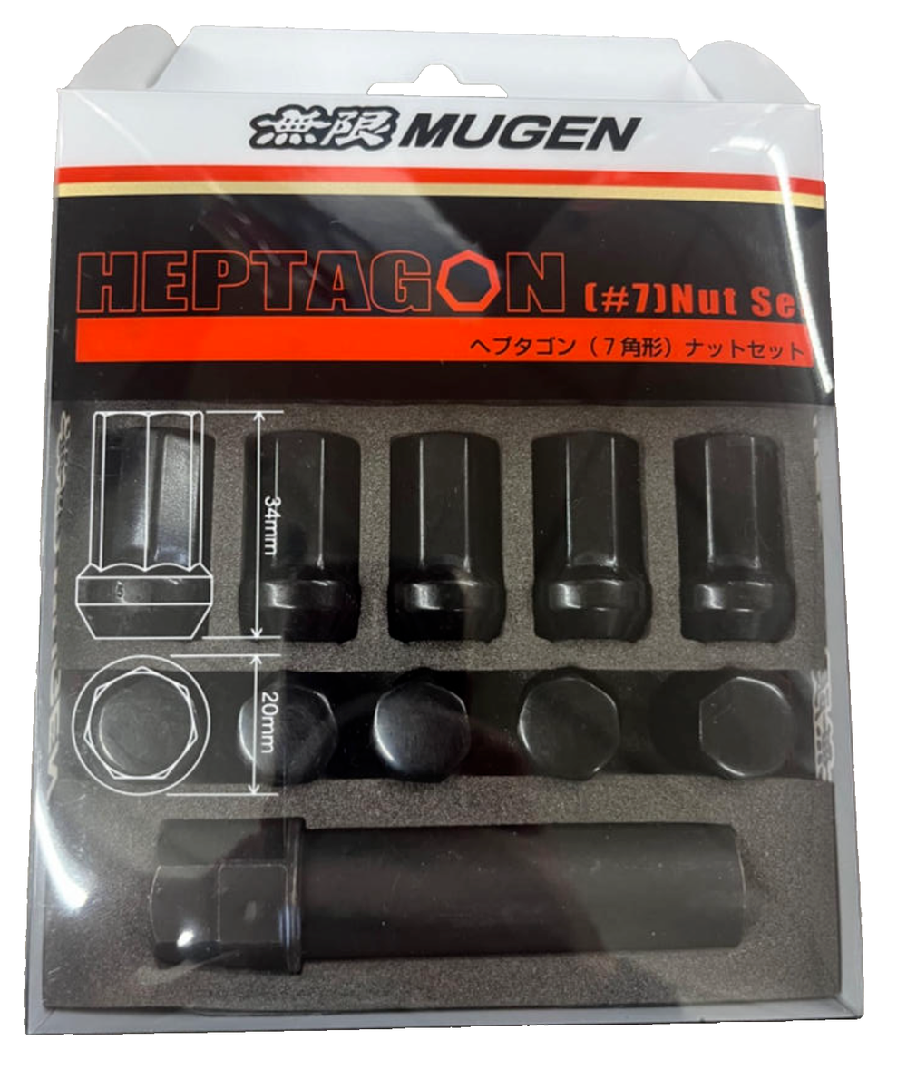 n0n0　0710 MUGEN Genuine OEM Civic FD1-100 FD2-100 FD3-100 Heptagon Nut Set