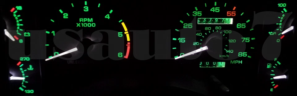NEW Dash Cluster Gauge WHITE LED LIGHT BULB KIT Fits 79-93 Ford Mustang 3rd Gen  - Image 2 of 4