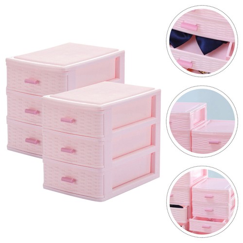 2 Pcs Storage Box Office Desktop Cabinet Stationary Organizer for - 第 11/12 張圖片