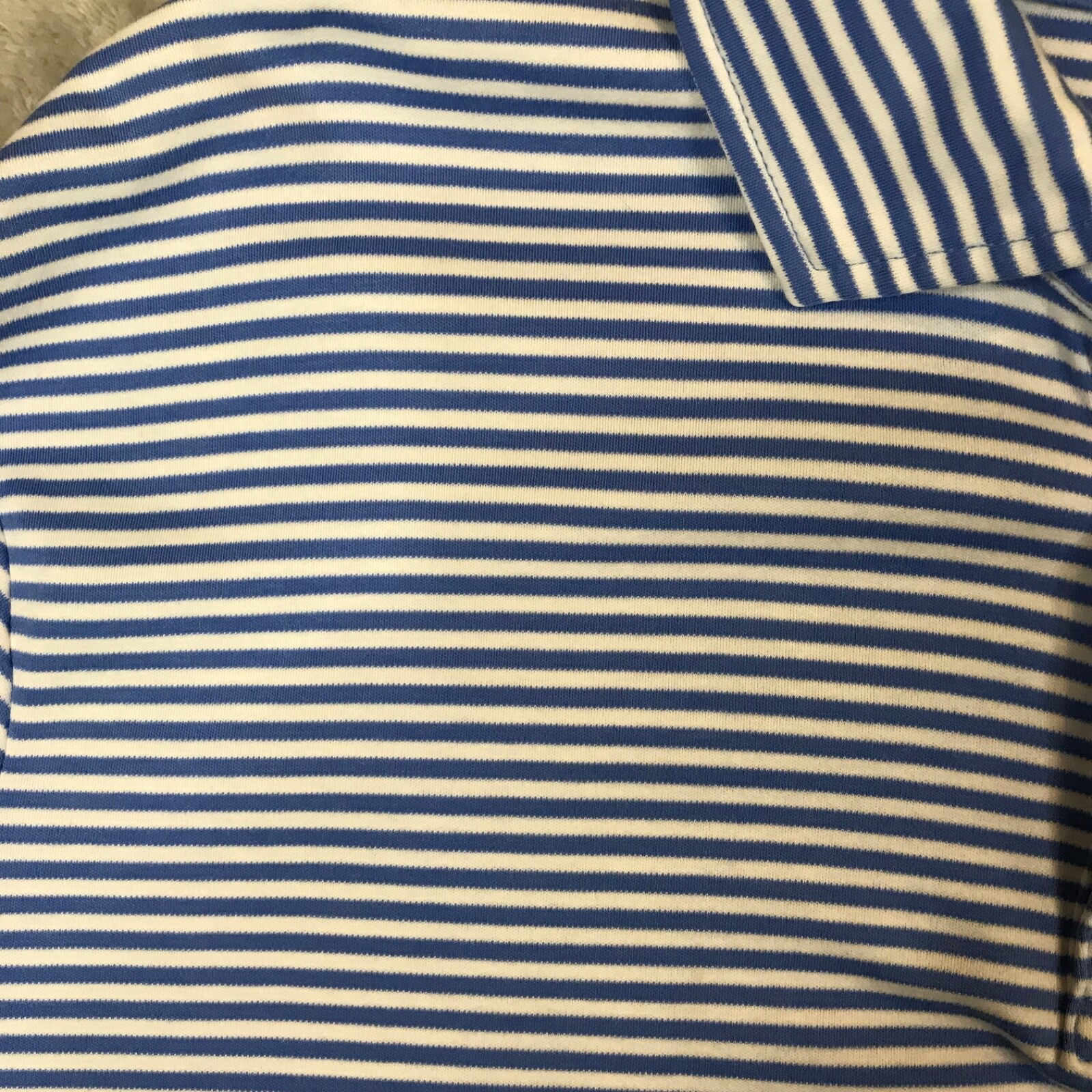 Polo Ralph Lauren Uomo Camicia XL Polo Pima Soft Touch Blu Bianco Preppy Rosa Pony