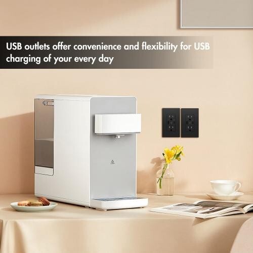 4.8A USB C Outlet 24W PD Power Delivery Decora Receptacle 15 Amp 125 Volt,10Pack