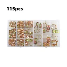 Hose Spring Clamps 6-22mm Fastener Fuel Water Line Pipe Air Tube Clips Kit 115X