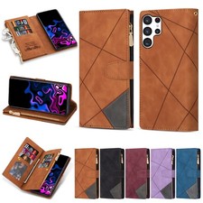 Luxury PU Leather Wallet Phone Case w/ Card Slots For Samsung S25 Ultra/S24/S23