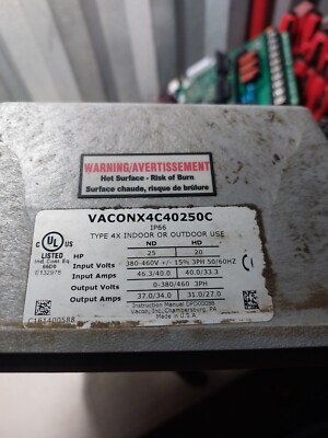 Vacon X4C40250C. Used. As pictured. Tested. Boards only. As pictured. 