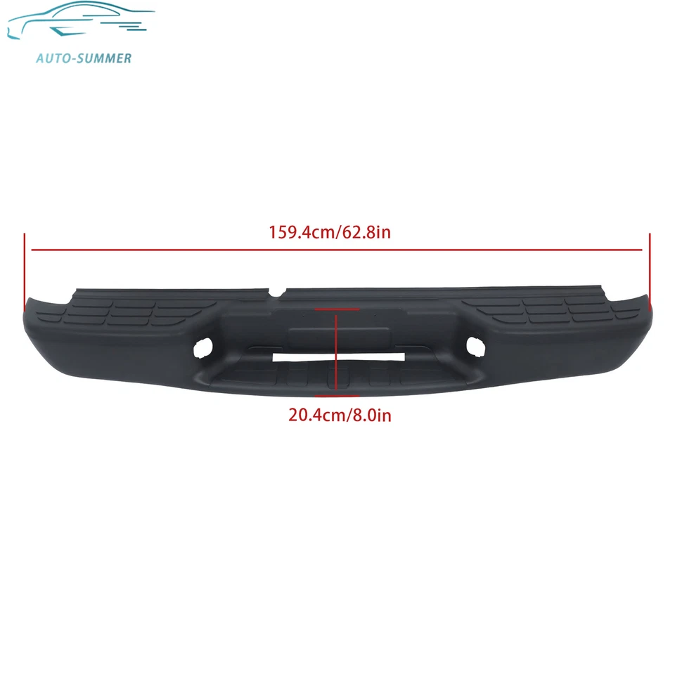Suit For Chevrolet S10 1998-2004 Powdercoated Black Steel Rear Bumper Assembly Foto 2 de 4