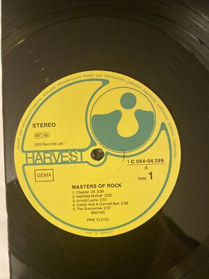 Pink Floyd Lp Masters Of Rock Vol. 1 1973 N. M Gema 1C-054-04 299