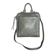 The Sak Loyola Embossed Leather Convertible Backpack Boho Luxe Gray