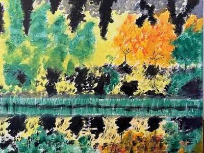 8x10 Acrylic Painting Specialist Autumn Fantasy Passion ''Imagination Series''