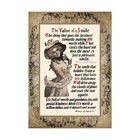 The Value Of A Smile Poem Lady Cotton Fabric Block Quilt Panel Sewing Applique — photo 1