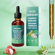 Soursop Bitters Liquid Drops 10-in-1 with Nori, Moringa, Turmeric, Black Seed US