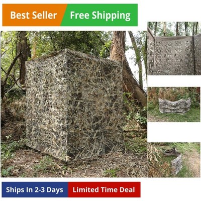 Ground Blind 5×10 Feet Turkey Duck Deer Blinds Hunting Camouflage Height Adju...
