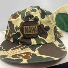 Vintage Napa Patch Camo Trucker Hat Snapback Camo