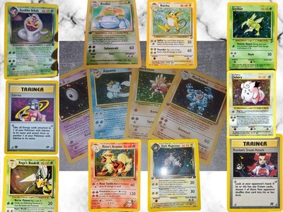 50 alte Pokemon Vintage Karten Mix 1995 - 2004 | Base inkl. 1x 1st Edition Holo
