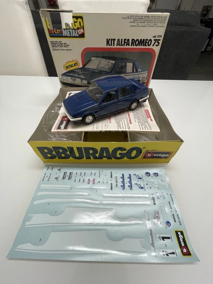 Die Cast 1:24 Bburago Kit Alfa Romeo 75 - Immagine 2 di 3