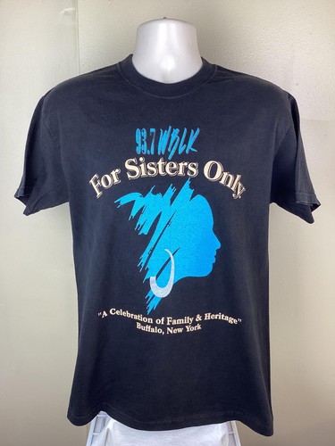Vintage 90s Y2K For Sisters Only T-Shirt India Arie SOS Band WBLK Buffalo NY RnB
